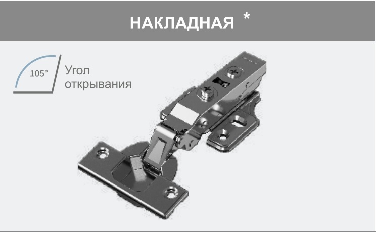 Петля (БЕЗ ДОВОДЧИКА) TALISMAN, D35, 52 мм, накладная, Clip On, титан (100 шт/кор) Петля (БЕЗ ДОВОДЧИКА) TALISMAN, D35, 52 мм, накладная, Clip On, титан (100 шт/кор) — изображение 1
